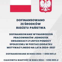 plakat dotyczący realizowanego programu rządowego