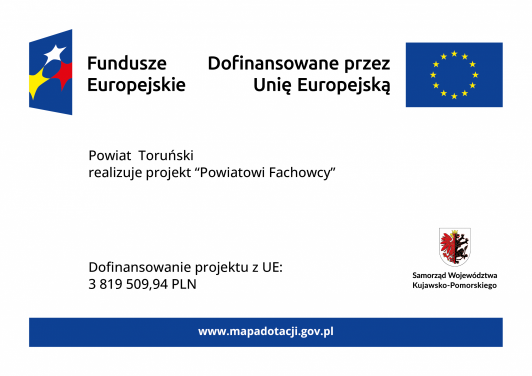 plakat informujący o dofinansowaniu projektu przez Unię Europejską