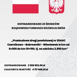 Wzór plakatu informacyjnego 2044C - rzeczywiste koszty