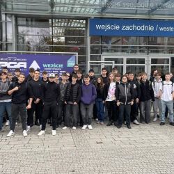 uczniowie z ZS CKU w Gronowie na Poznań Game Arena 2025 w Poznaniu