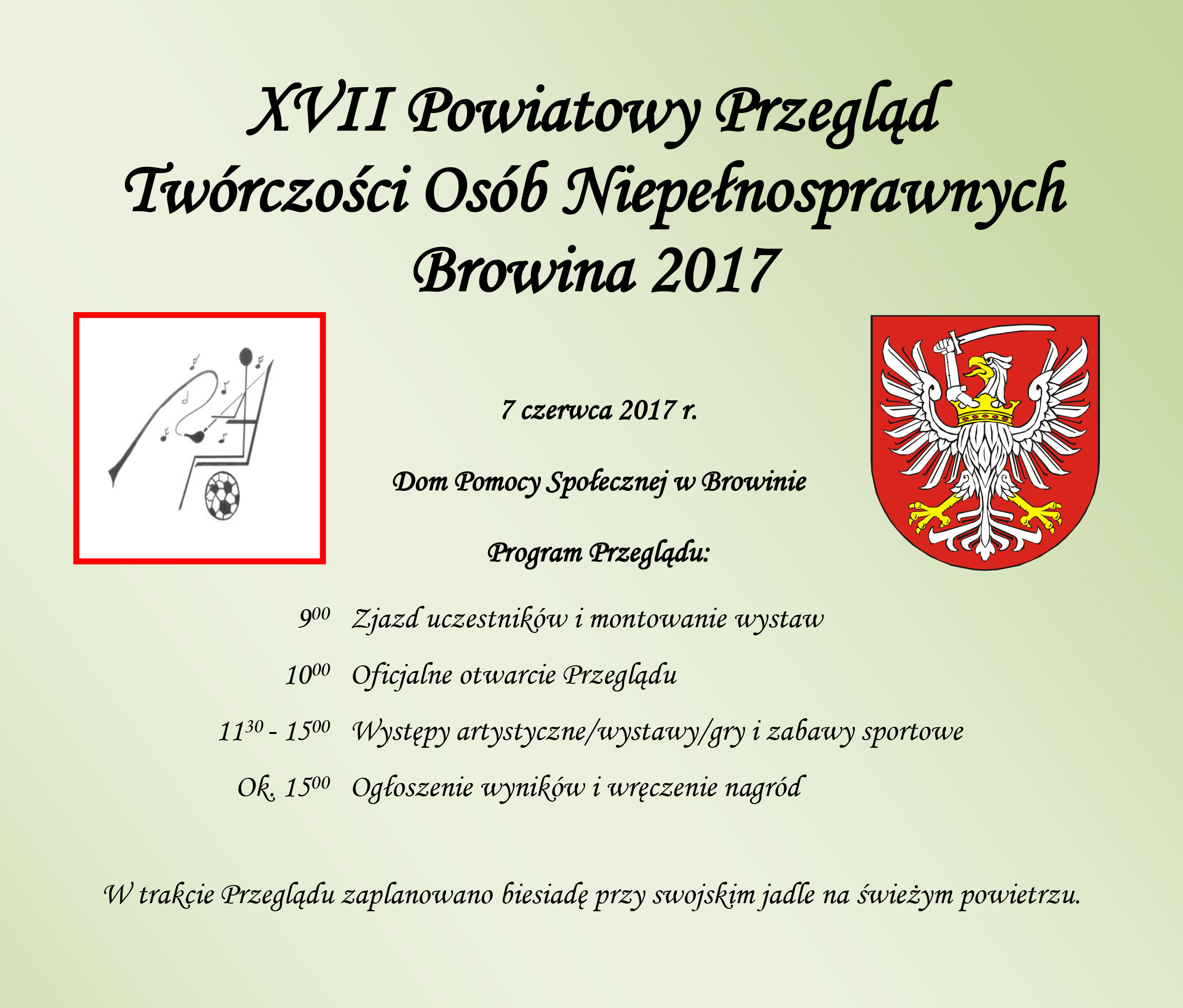 XVII Powiatowy Przegląd Twórczości Osób Niepełnosprawnych Browina 2017